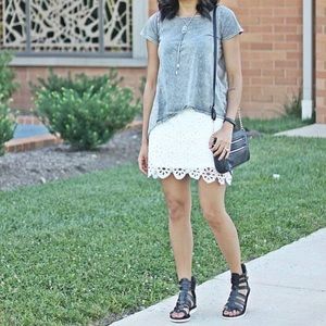 Eyelet skirt